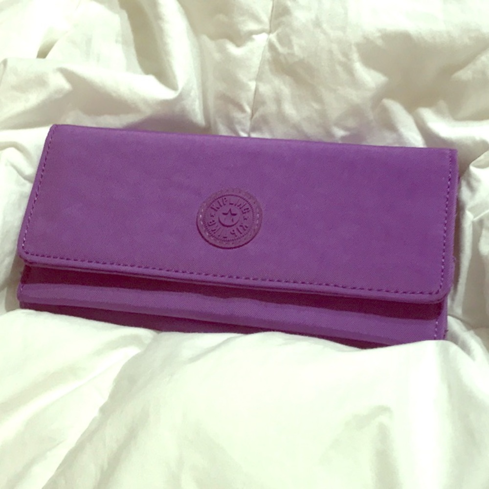 Kipling wallet purple teddi snap